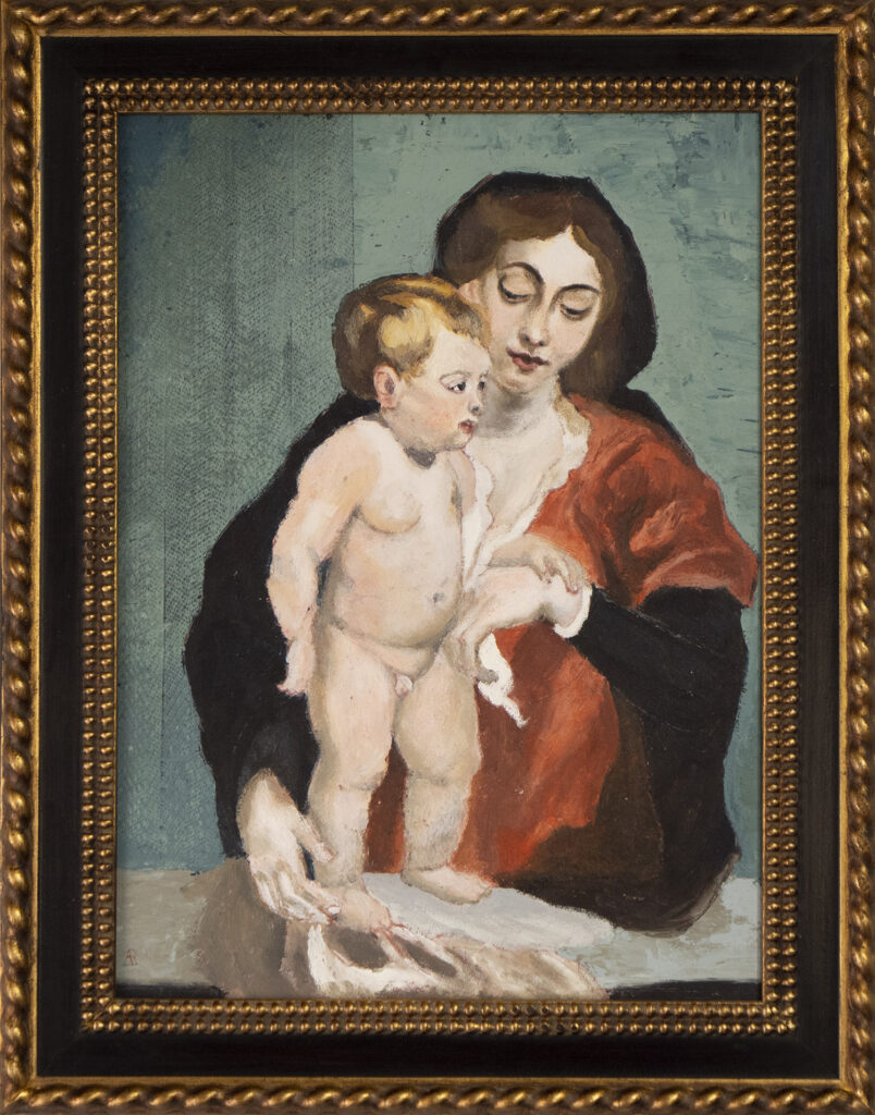 madonna with child after peter paul rubens by André Romijn Artist portrait painter