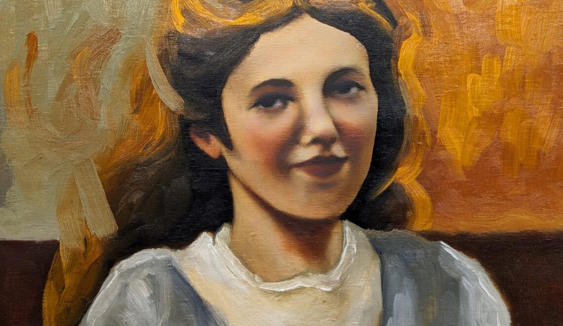 Portrait on the easel