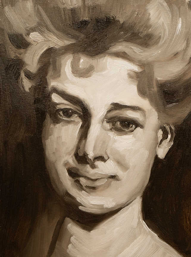 Portrait study sketch after Sargent