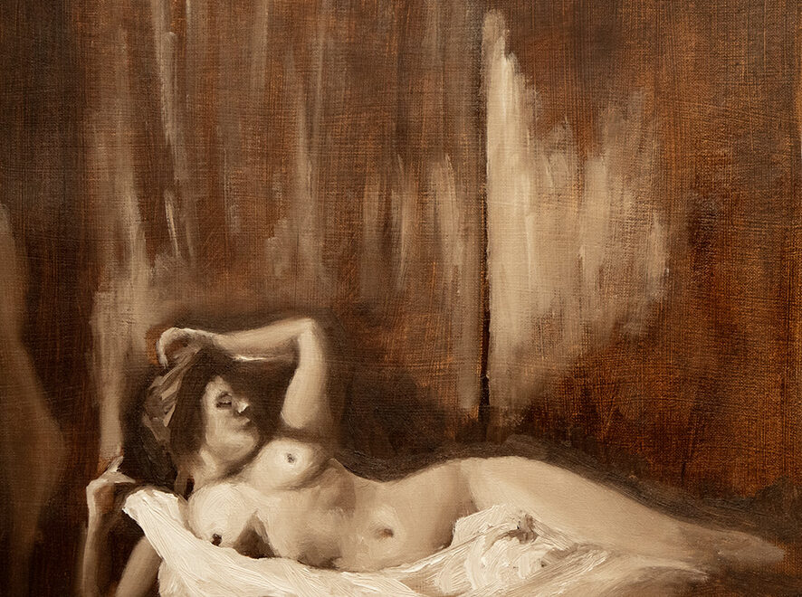 Reclining nude by andre romijn