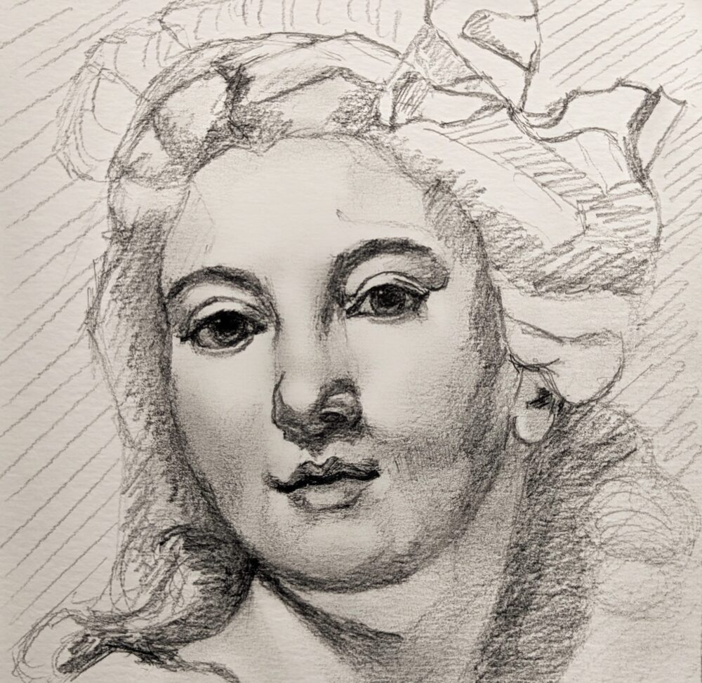 Sketch after Marie-Gabrielle Capet's self portrait - André Romijn