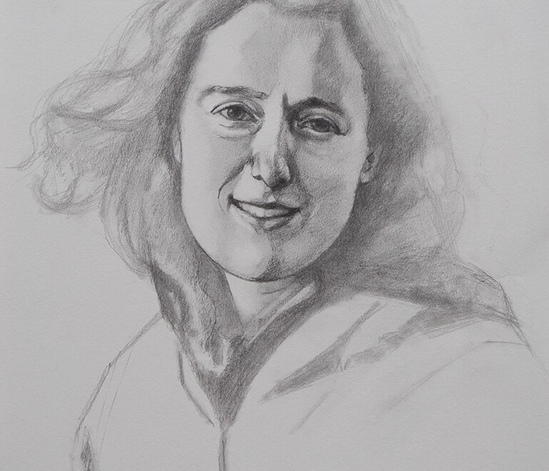 preparatory sketch for oil painting