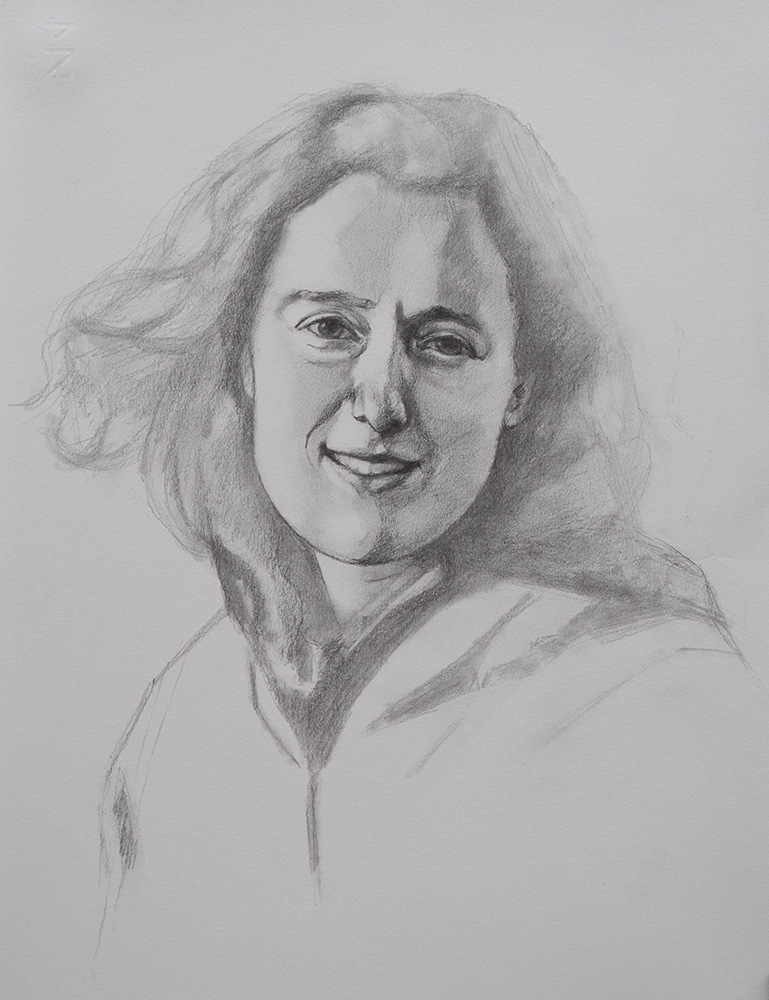 preparatory sketch for oil painting