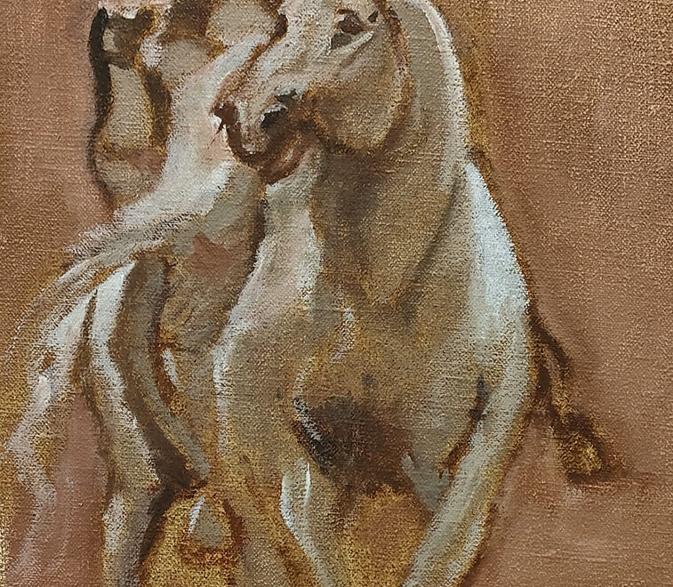 Mastercopy van een gestolen schilderij van een soldaat te paard naar Anthony van Dyck