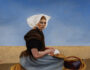 Dieses Gemälde mit dem Titel &quot;Das Gold des Meeres&quot; von André Romijn bietet eine beeindruckende und zeitgenössische Interpretation traditioneller niederländischer Themen und Bräuche