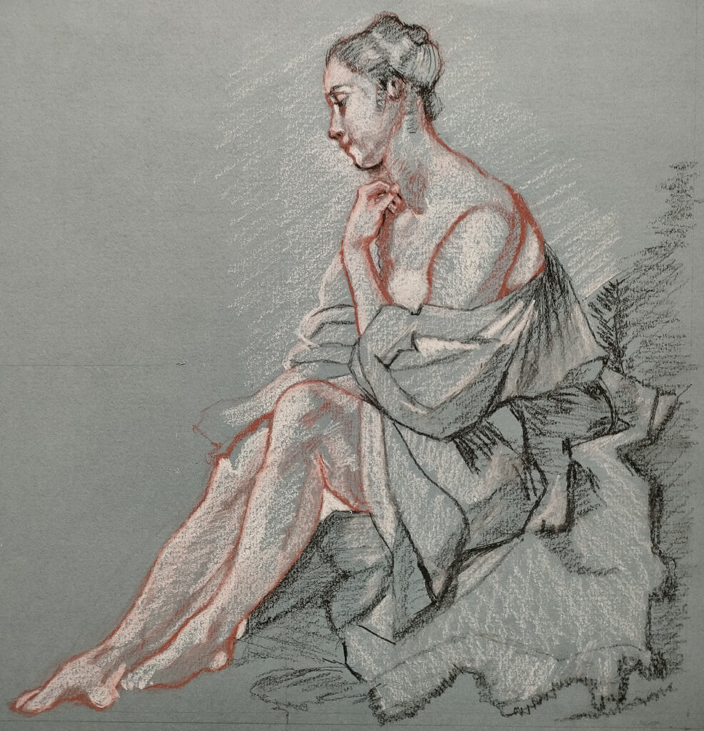 Drawing in Trois Crayons