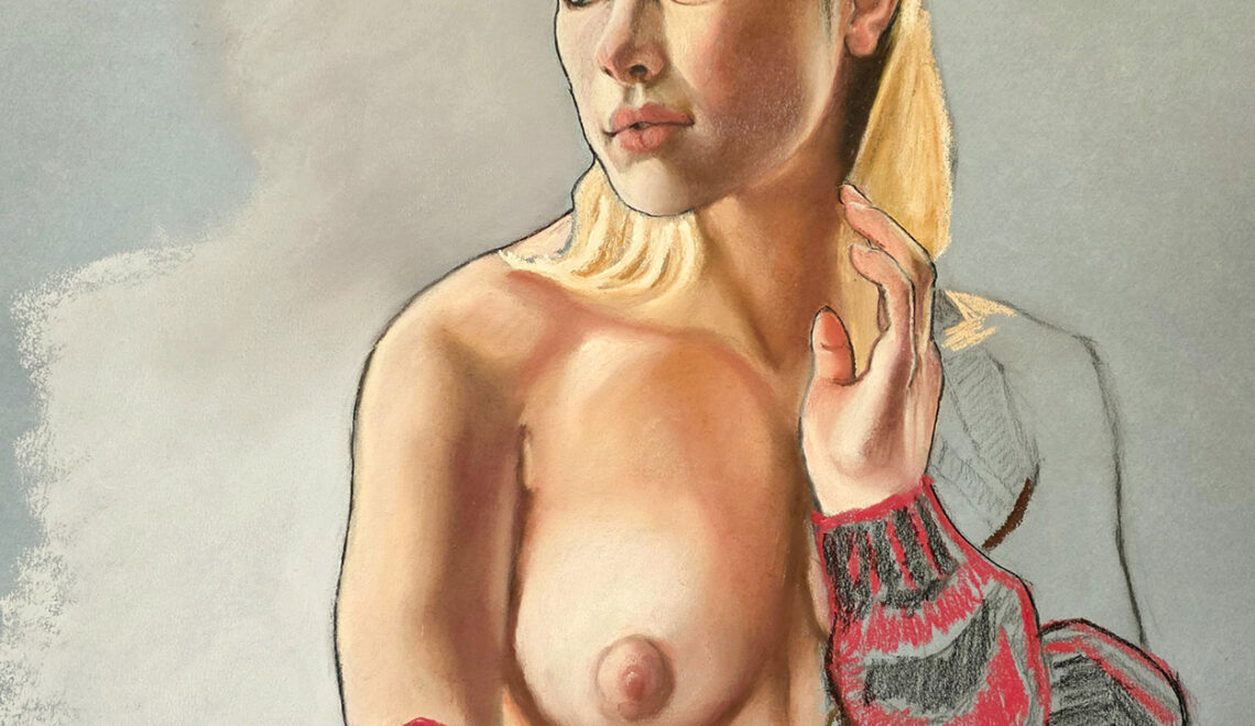 On the Easel Today; Portrait in Pastel